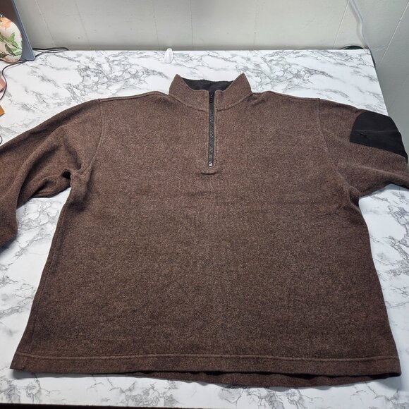 Orvis Men XL Brown Gray Beige Longsleeve Quarter Zip Pullover Sweatshirt Bundle - Picture 6 of 13